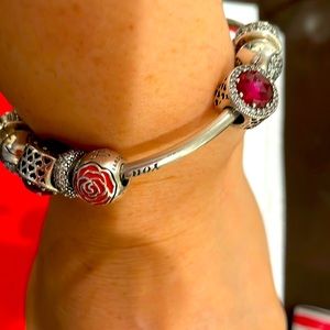 Pandora red motive bracelet.
